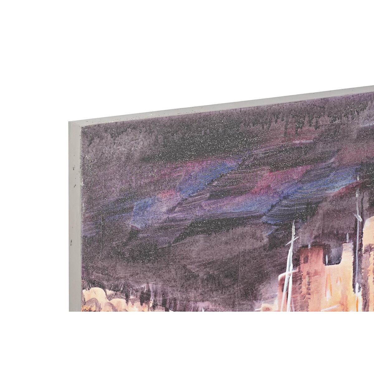 Lærred DKD Home Decor Lærred Træ MDF 80 x 3 x 80 cm